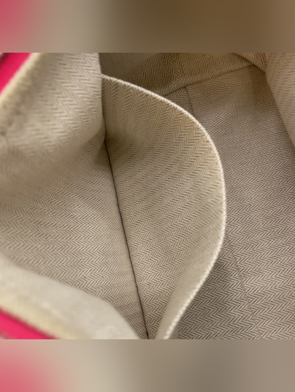 Hermes Bride- A - Brac Pink PM Canvas Vanity Bag With Paper Bag - Picture 15 of 17